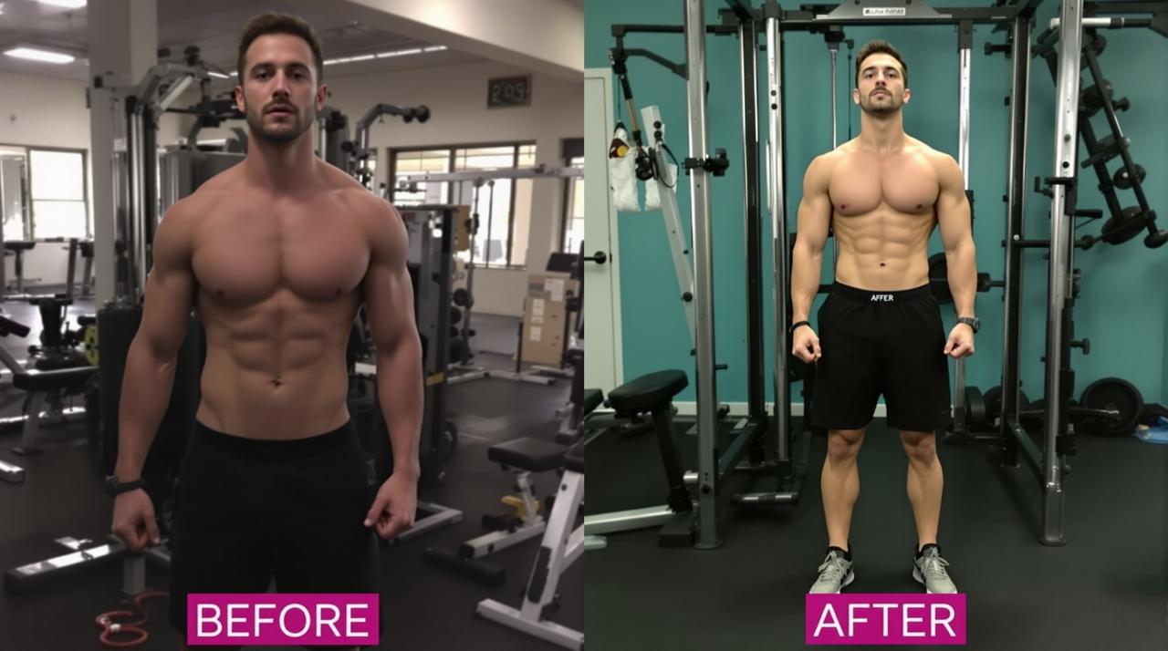 30天健身挑战结果！真实腹肌变化记录